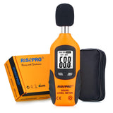 Decibel Meter, RISEPRO Digital Sound Level Meter 30 - 130 dB Audio Noise Measure Device Backlight MAX/MIN, Data Hold Auto Power 