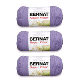 Bernat Super Value Yarn, 3 Pack, Lavender 3 Count