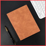 Wolpin Classic A5 Notebook Diary Ruled Pu Cover Journal Notebook 210 Mm X 145 Mm 160 Pages (Brown)