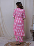 Gosriki Women'S Rayon Viscose Straight Printed Kurta With Pant (Demeter Pink-Gs_M_Pink_Medium),Pink,,B0F1SXKF6B
