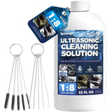 Makes 2.2 Gallons Concentrated Ultrasonic Cleaner Solution - Safe for All Metals Ultrasonic Carburetor Cleaner, Ultrasonic Clean