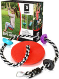 Slackers 6 Ft Multi-Color Climbing Rope Swing - Best Outdoor Ninja Warrior Training Equipment For Kids - A Great Addition To You