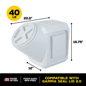 Gamma2 Vittles Vault Stackable Dog Food Storage Container With Airtight Lid - For up to 40 Pounds of Dry Pet Food - For Cat and