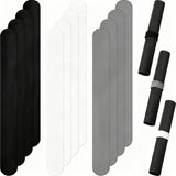 Charniol 12 Pieces Wrapping Paper Roll Holder Holiday Flip Wraps Silicone Covered Metal Strips Flip 1 x 9 Inch Stabilizer Slap B