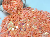 The Design Cart 4 mm Peach Circular Sequins Sitara for Embroidery, Embellishing Handbags, Apparels, Art Craft DIY Kit Pack of 50
