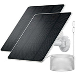 Solar Panel Charger for Arlo Essential 2K Outdoor(2nd Gen)/Essential XL Camera(2nd Gen)/Essential Spotlight Camera USB C and Micro USB Plug 9.8ft Cable Weatherproof (2Pack)-New