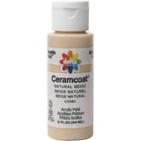Delta Creative 02085 Ceramcoat Acrylic Paint in Assorted Colors, 2 oz, Natural Beige- Pack of 1
