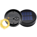 2 Pack Solar Light Replacement Top (Top 2.83 Inch, Bottom 2.91 Inch), Replacement Solar Light Parts for Mason Jar Lantern, LED L