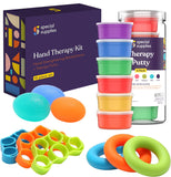 Special Supplies Physical Hand Therapy Putty Kit, Finger Exercisers, Hand Strengtheners, 15 Set Grip Strength,Dexterity, Mobilit