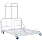 Dryden Art Canvas Storage Rack & Frame Keeper, Mobile Cart, Large Floor Model with Casters and Handle - 33 x 25.5 x 30.5 - White