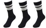Pinkit MenS Formal Cotton Crew Socks Black (Pack Of 3)
