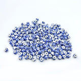 About 200Pcs 6mm Porcelain Beads for Jewelry Making Blue Flower Printed Ceramic Beads Ceramic Spacers for Handmade Jewelry Makin