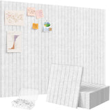 Lifewit Felt Slatted Bulletin Board with Self-Adhesive, 48x 36-12 Pack Cork Board Alternative, Pin Board Vision Board Message Bo