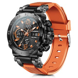 Lige Stylish Men'S Watches Sports Outdoor Waterproof Military Watch Date Multi Function Tactics Led Alarm Black Dial Stopwatch A