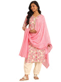 Libas Women'S Cotton Blend Kurta Set (39077B_Pink