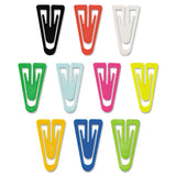 Advantus PC0600 Paper Clips, Plastic, Large (1-3/8-Inch ), Assorted Colors, 200/Box