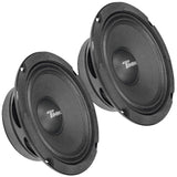 Timpano 6.5 Inch Shallow Midrange Speaker 500 Watts TPT-MR6-4 PRO Bundle 6.5 Midrange Speakers 4 Ohm Shallow Mount Car Audio Spe