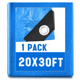 GliCraft 1 Pack 20 x 30 ft 5.5 Mil Large Tarps Heavy Duty Waterproof Tarp Multi Purpose Tent Cover for Home Boats Cars Camping P