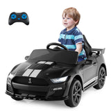 Costzon Ride on Car, 12V Licensed Ford Mustang Shelby GT500 Kids' Electric Vehicles w/Remote Control, USB Port, Radio, Music, Pl