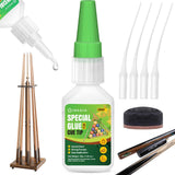 Pool Cue Tip Glue, 30g Clear Billiard Cue Adhesive for Pool Stick Repair & Tip Replacement, Heavy Duty Super Adhesive for Snooke