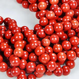 Zenkeeper 116 Pcs Red Jasper Beads for Jewelry Making 6 MM Gemstones Loose Beads for Bracelet Making