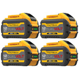 4 Packs 12000mAh 60V Battery Compatible with Dewalt 60V Battery DCB612, DCB609, DCB606, High Capacity Lithium Ion Battery Replac