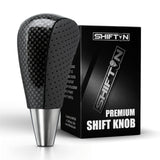 SHIFTIN Gear Shift Knob for Toyota Avalon Camry Corolla Matrix Rav4 Sienna Tacoma Venza Yaris & Lexus ES GS is-F LS RX SC 250 300-h 330 350 400-h 430 450h 460 (Black Leather/Carbon Fiber Pattern)