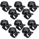 BBTO 10 Pcs Aluminum Alloy Clear Sound Bike Bell Black Loud Crisp Bicycle Bell Scooter Tricycle Mountain Bike Accessories for Bo