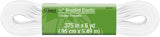Dritz 9531W Braided Elastic, 3/8Inch x 6Yard, White