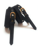Generic Womens Cotton Canvas Fabric Black Belts 2Pcs