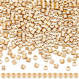 Beebeecraft 300Pcs 14K Gold Filled Crimp Beads 1.3x1.3mm Non-Tarnish Tiny Column Positioning Stopper Crimp Spacer Beads for Jewe
