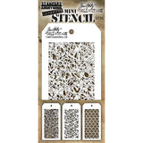 Stampers Anonymous Tim Holtz Mini Stencil Set 24, 21.6 x 9.2 x 0.1 cm, Transparent