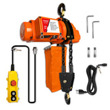 YATOINTO Electric Chain Hoist Winch 1Ton, 20Ft Wired Remote Control w/Emergency Stop Switch Double Chain Design Max Load 2200lbs