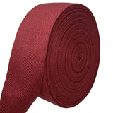 PAMIR TONG Maroon Herringbone Twill Tape Ribbon 1 1/2 Inch - 20 Yards- Natural Soft Cotton Binding Edge Trim for Tote Bag & Purs