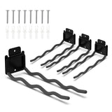 HUHOLE Garage Hooks, Ladder Hangers for Garage Wall, Shovel Holder, 4 Pack Heavy Duty Tool Hooks for Ladder, Rake, Folding Chair
