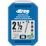 Kreg Stainless Steel Pocket Hole Screws - SML-C250S5-50 - 2-1/2-Inch - Coarse Thread - Maxi-Loc Head - Outdoor - 50 Count