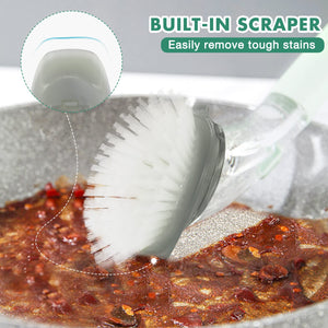 4 Pack Dish Brush Refills, Dish Brush Replacement Head for OXO Steel Soap Dispensing Dish Brush