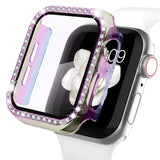 Recoppa Bling Crystal Diamond Rhinestone Ultra-Thin Bumper Full Cover Protective Case for Apple Watch Series 6/5/4/SE 40mm 44mm,