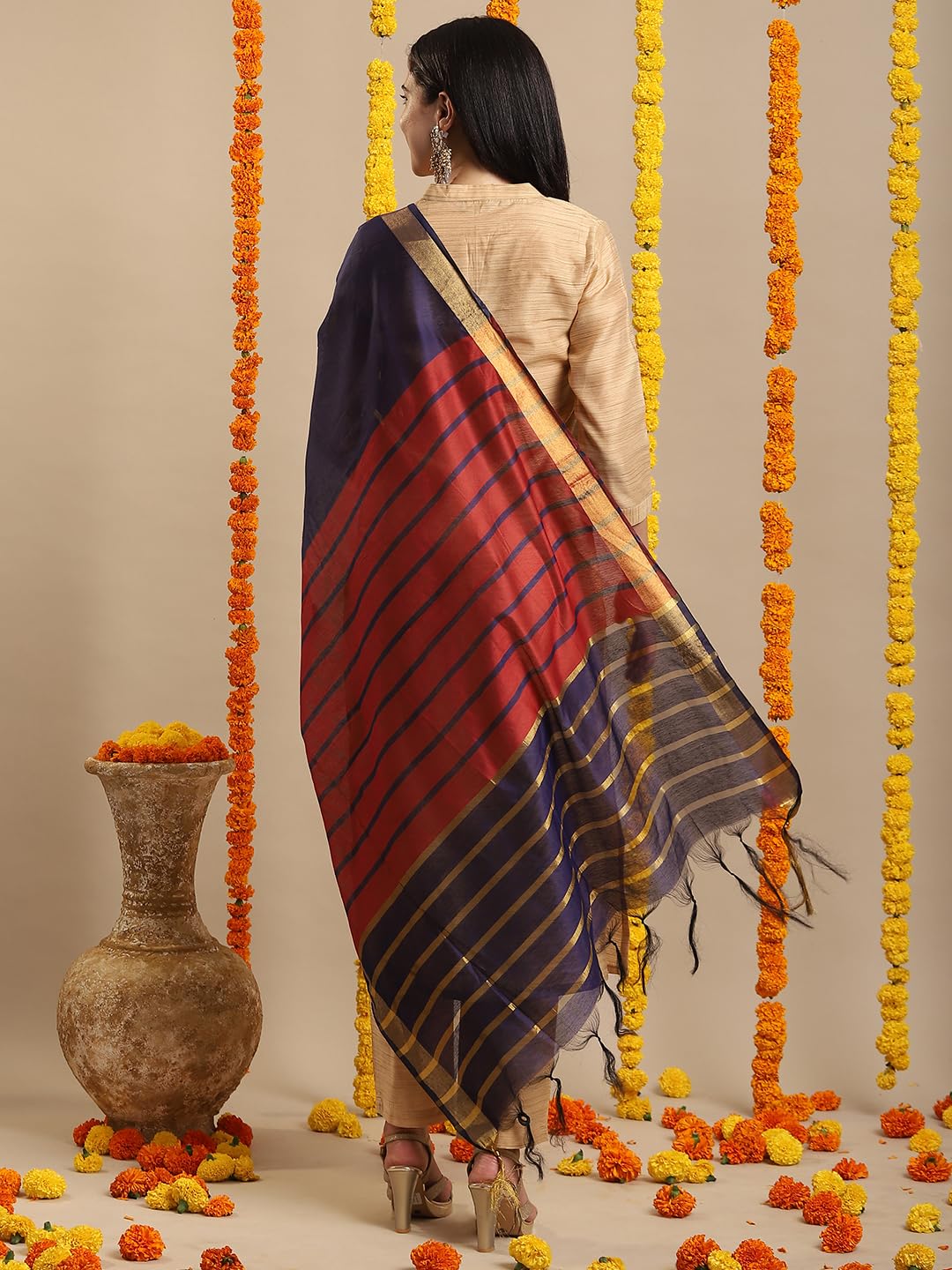 Anni Designer Women'S Rayon Blend Straight Solid Kurta With Pant & Dupatta (Suchita Beige_M_Beige_Medium),Beige,M,Rayon Blend,Regular,