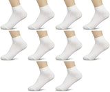 Mukhaksh Boys And Girls Cotton Plain Ankle Length School Socks (White)