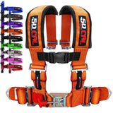 Orange 4 point harness for bucket seat with quick release latch, 9 colors to choose from, racing harness 4 point race car UTV RZ