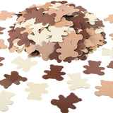 500 Pcs 1.2 Inch Bear Confetti Cream Brown Bear Shaped Baby Shower Confetti Sprinkles Scatter First Birthday Decorations for Boy