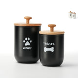 OTTENON Dog Treat Container Set of 2, Dog treat jar with Airtight Lid, Small dog food container, Dog Cookie Jar for kitchen Coun