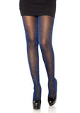 Leg Avenue Lurex Shimmer Tights Blk/Royal Color