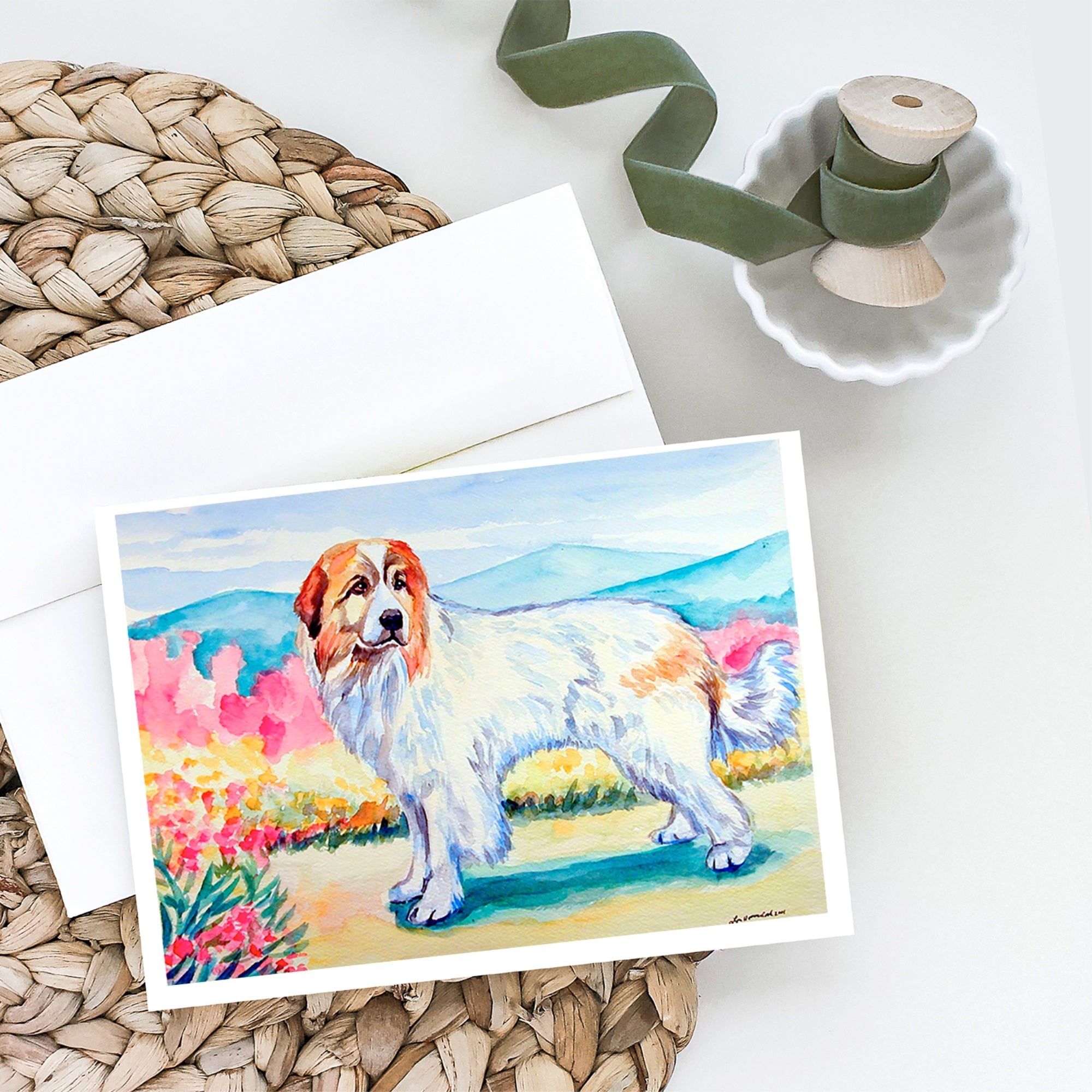 Great Pyrenees Greeting Cards And Envelopes Pack Of 8