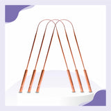 Nurpi Heavy Copper Tongue Scrapper For Oral Health With Heavy Handle For Better Grip Pack Of 3