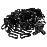 PATIKIL Silicone Rubber Bands Rings 50pcs Nonslip 1 1/4 Flat 5/16 Width Black for Books, Art, Boxes, Cord Wrapping, Bag Wraps