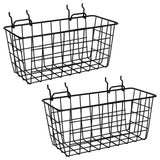 G.CORE 2 Pack Pegboard Baskets, Metal Shelves Hooks to 1/8 1/4 Peg Boards, Peg Board Baskets Bins Set - Organize Tools Workbench