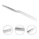 12 8 6 Cooking Tweezers Toogs, 304 Stainless Steel Offset Tweezers with Precision Tip Kitchen Chef Tweezers for Cooking(6