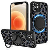 Fiyart Designed for iPhone 12 Case Ring Holder Kickstand Magnetic Bumper Compatible with MagSafe Camera Lens Protection for Wome